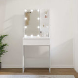 Vidaxl kaptafel met led-verlichting 60x40x140 cm wit