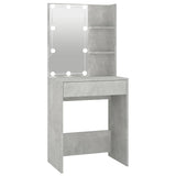 Vidaxl kaptafel met led-verlichting 60x40x140 cm betongrijs