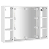 Vidaxl spiegelkast met led-verlichting 76x15x55 cm wit