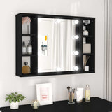 Vidaxl spiegelkast met led-verlichting 76x15x55 cm zwart
