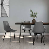 Vidaxl eetkamerstoelen 4 st pp grijs