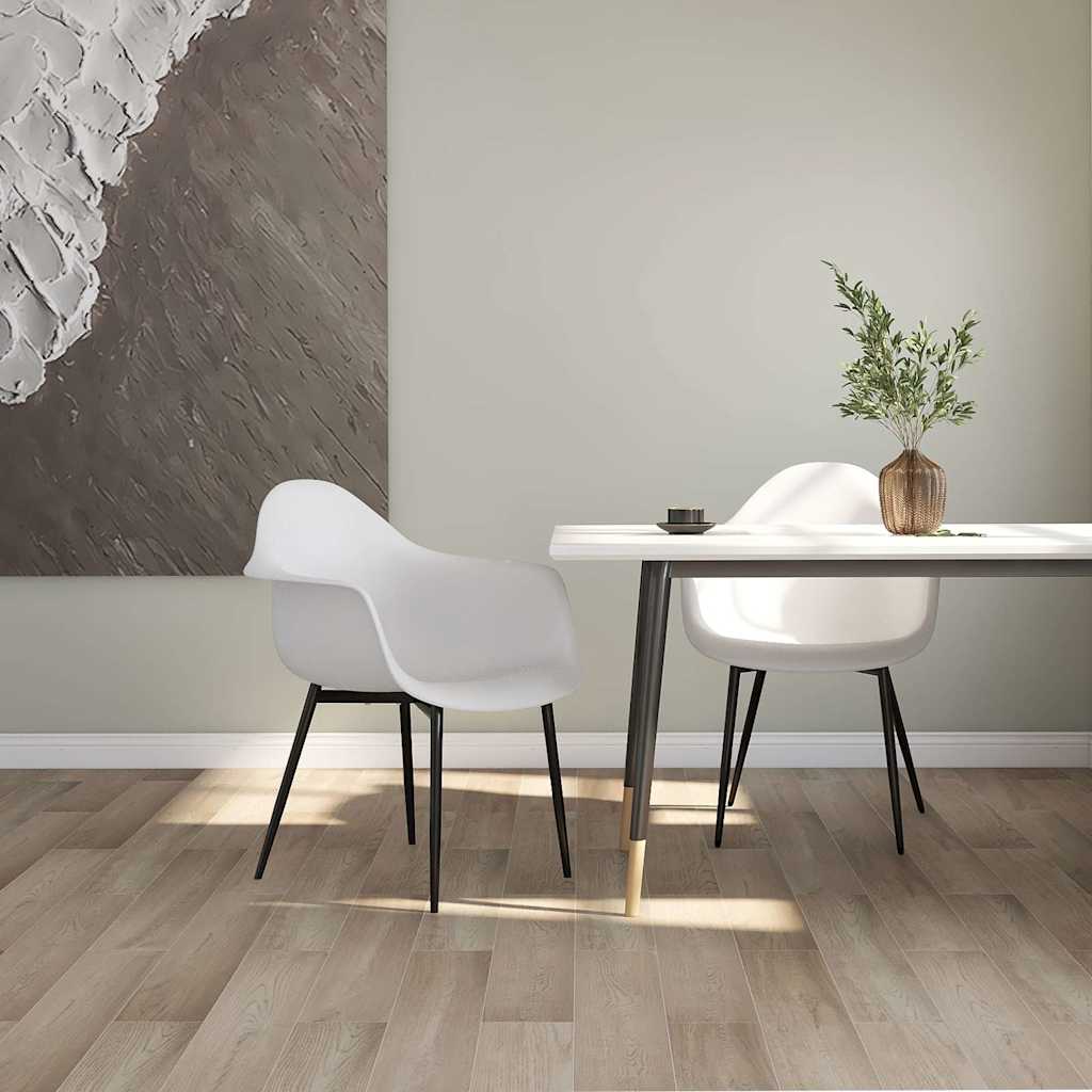 Vidaxl eetkamerstoelen 2 st pp wit