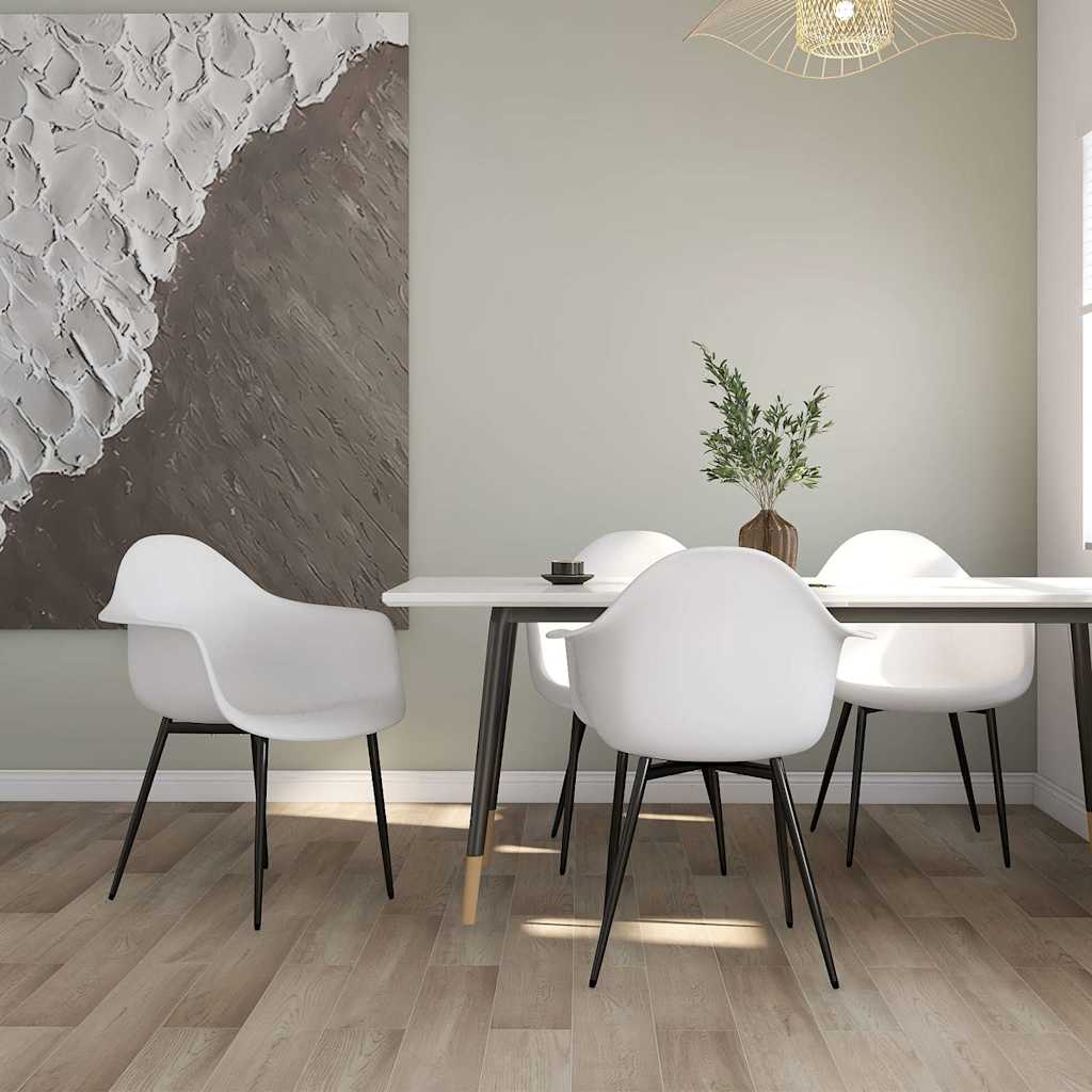 Vidaxl eetkamerstoelen 4 st pp wit