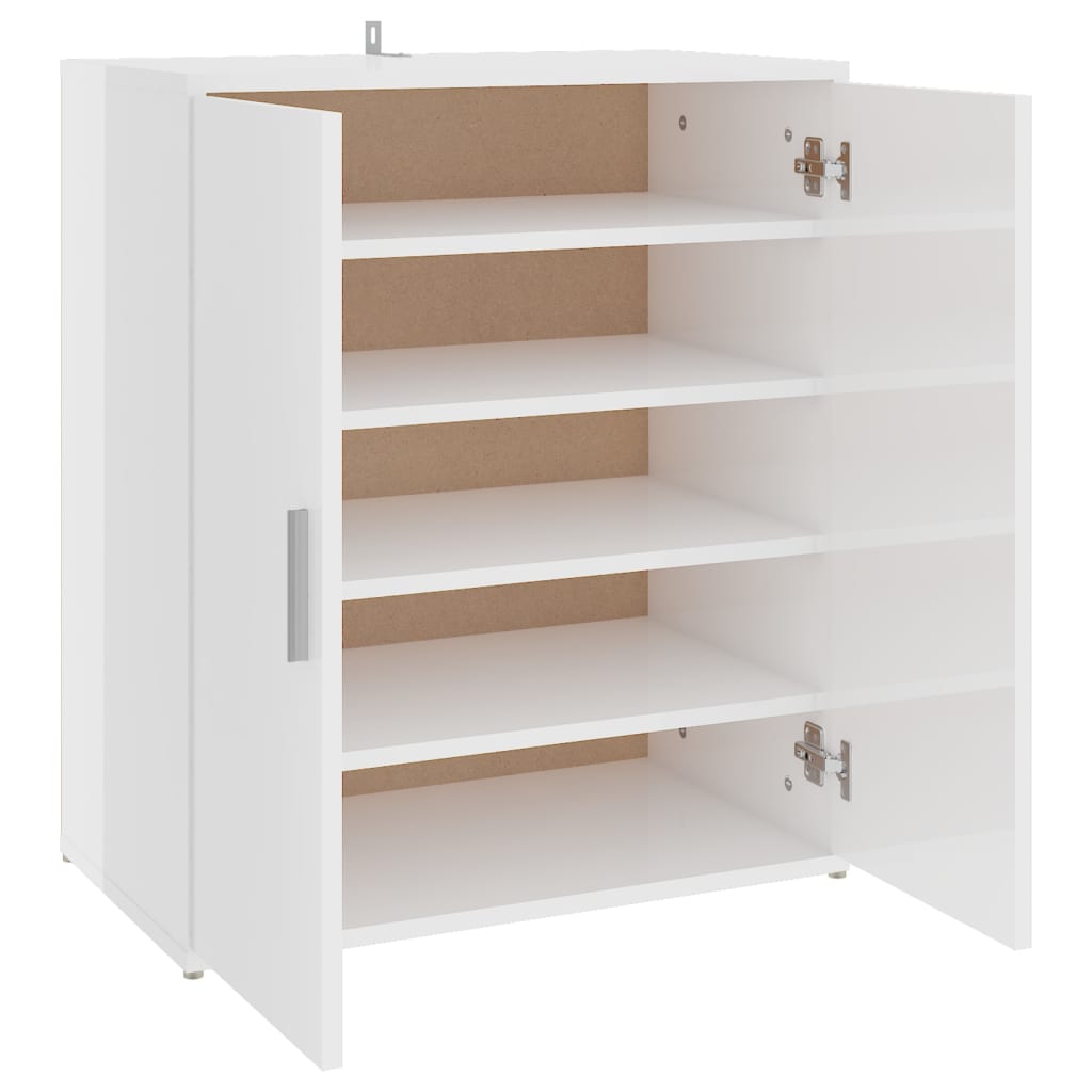 Skříň boty Vidaxl 60x35x70 cm Vlastní dřevo High Gloss White