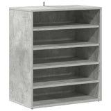 Armoire à chaussures Vidaxl 60x35x70 cm Betongrijs en bois transformé