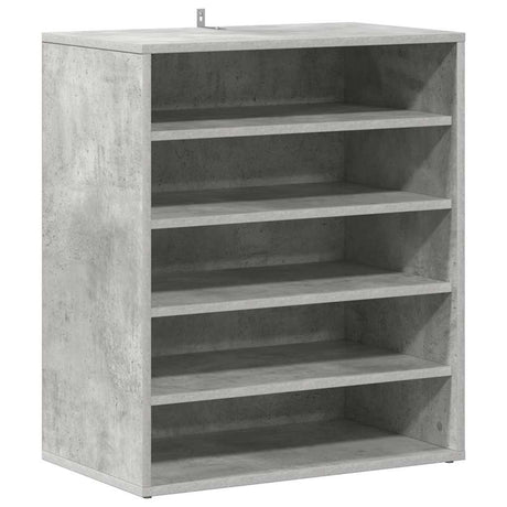 Armoire à chaussures Vidaxl 60x35x70 cm Betongrijs en bois transformé