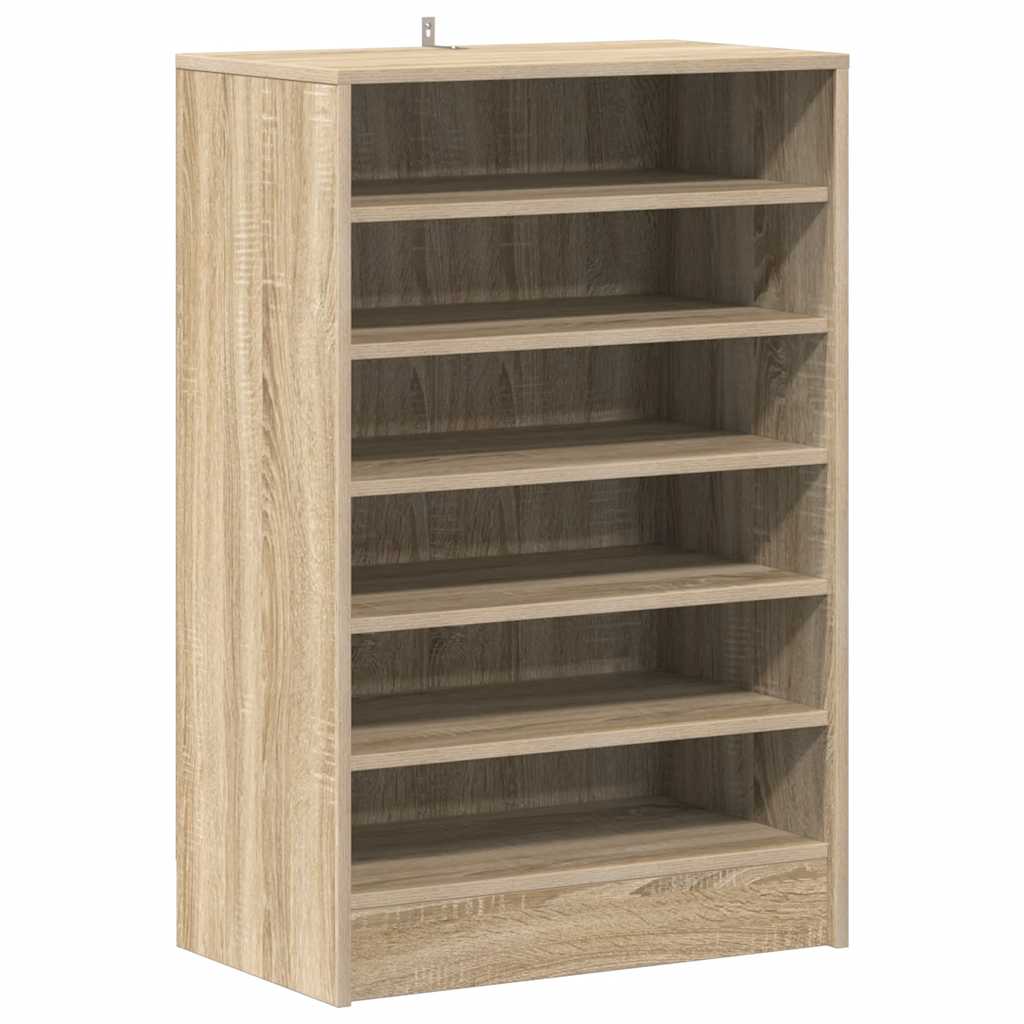 Armoire à chaussures vidaxl 60x35x92 cm en bois de bois de chêne sonoma coloré