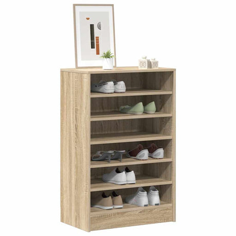 Armoire à chaussures vidaxl 60x35x92 cm en bois de bois de chêne sonoma coloré