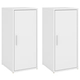 VIDAXL SCARPE IMBINALI 2 PC 32X35X70 CM Bianco in legno elaborato