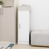 Armoire à chaussures Vidaxl 32 x 35 x 92 cm en bois de bois de bois haute brillant blanc