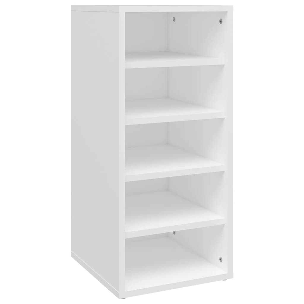 Vidaxl Shoe Cabinet 31.5x35x70 cm forarbejdet træhvide