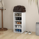 Vidaxl Shoe Cabinet 31.5x35x70 cm forarbejdet træhvide