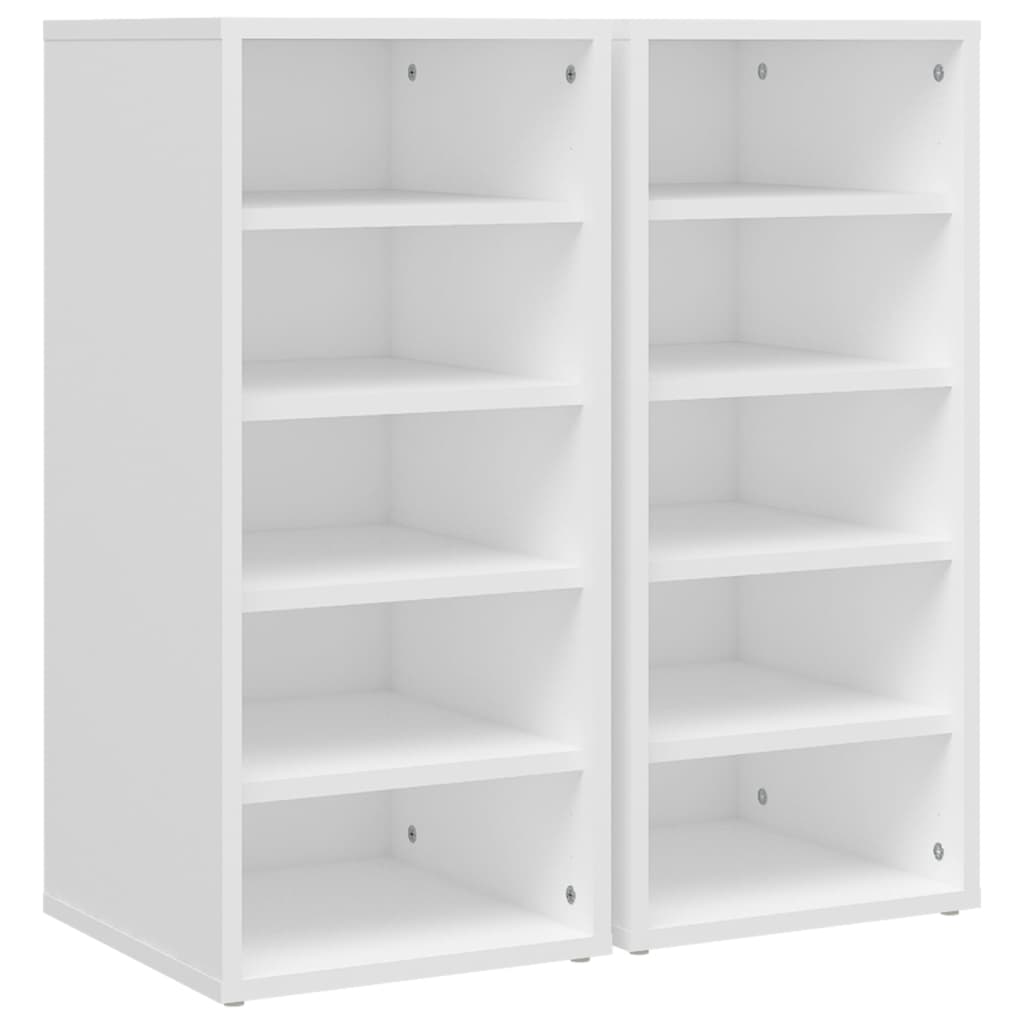 VidaXL shoe cabinets 2 pcs 31.5x35x70 cm processed wood white