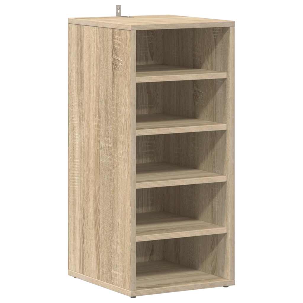 Armoire à chaussures Vidaxl 31.5x35x70 cm en bois de bois de chêne sonoma coloré