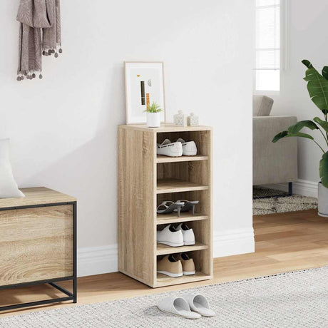 Armoire à chaussures Vidaxl 31.5x35x70 cm en bois de bois de chêne sonoma coloré