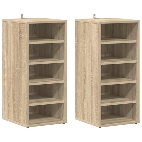 Armoires à chaussures Vidaxl 2 PCS 31.5x35x70 cm Couleur de chêne sonoma en bois