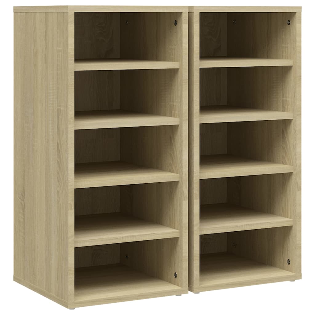 VidaXL shoe cabinets 2 pcs 31.5x35x70 cm wood Sonoma oak color