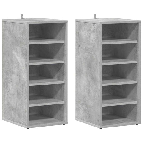 Armoires à chaussures Vidaxl 2 PC 31.5x35x70 cm Prix de béton en bois transformé