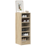 Armoire à chaussures Vidaxl 31.5x35x90 cm en bois de bois de chêne sonoma coloré