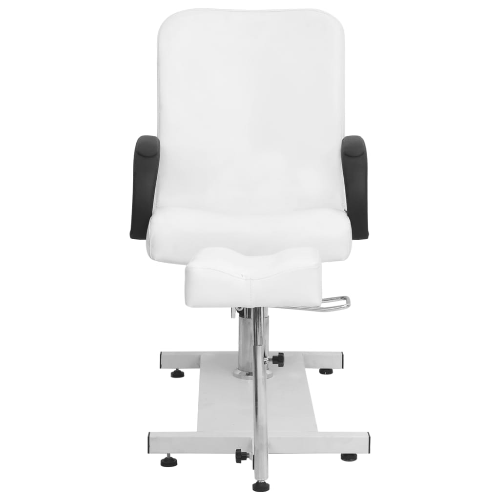 Vidaxl Salon chair with footstool 127x60x98 cm artificial leather white