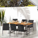 Vidaxl tuinstoelen 6 st staal en textileen zwart