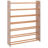 Vidaxl Shoe Rack 90x24x117 cm de madera procesada marrón