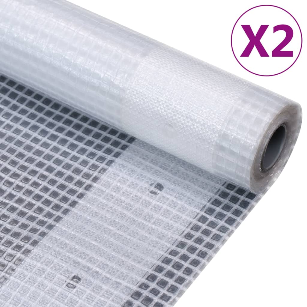 Vidaxl cubiertas 2 st leno 260 g m² 1.5x15 m blanco