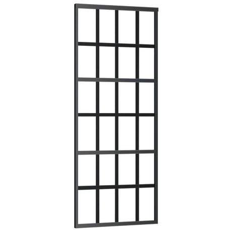 Vidaxl Porte coulissante avec pâte 76x205 cm en aluminium et verre ESG