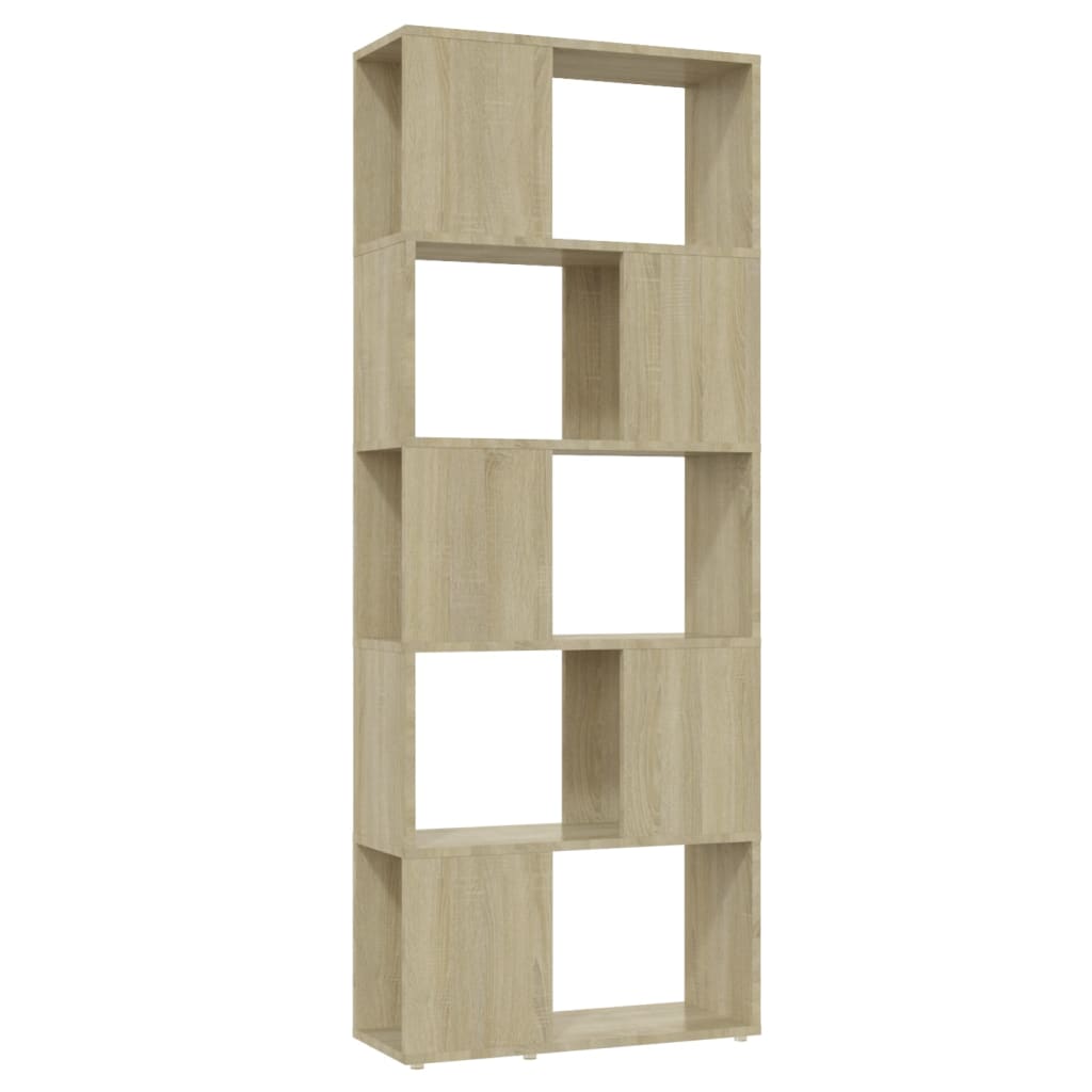Vidaxl boekenkast kamerscherm 60x24x155 cm sonoma eikenkleurig