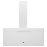 Capeur d'extracteur de paroi Vidaxl 90 cm en acier et verre trempé blanc