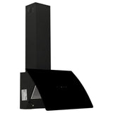 Capeur d'extracteur de paroi Vidaxl 60 cm en acier et verre trempé noir