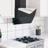 Capeur d'extracteur de paroi Vidaxl 60 cm en acier et verre trempé noir