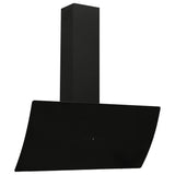 Capeur d'extracteur de paroi Vidaxl 90 cm en acier et verre trempé noir