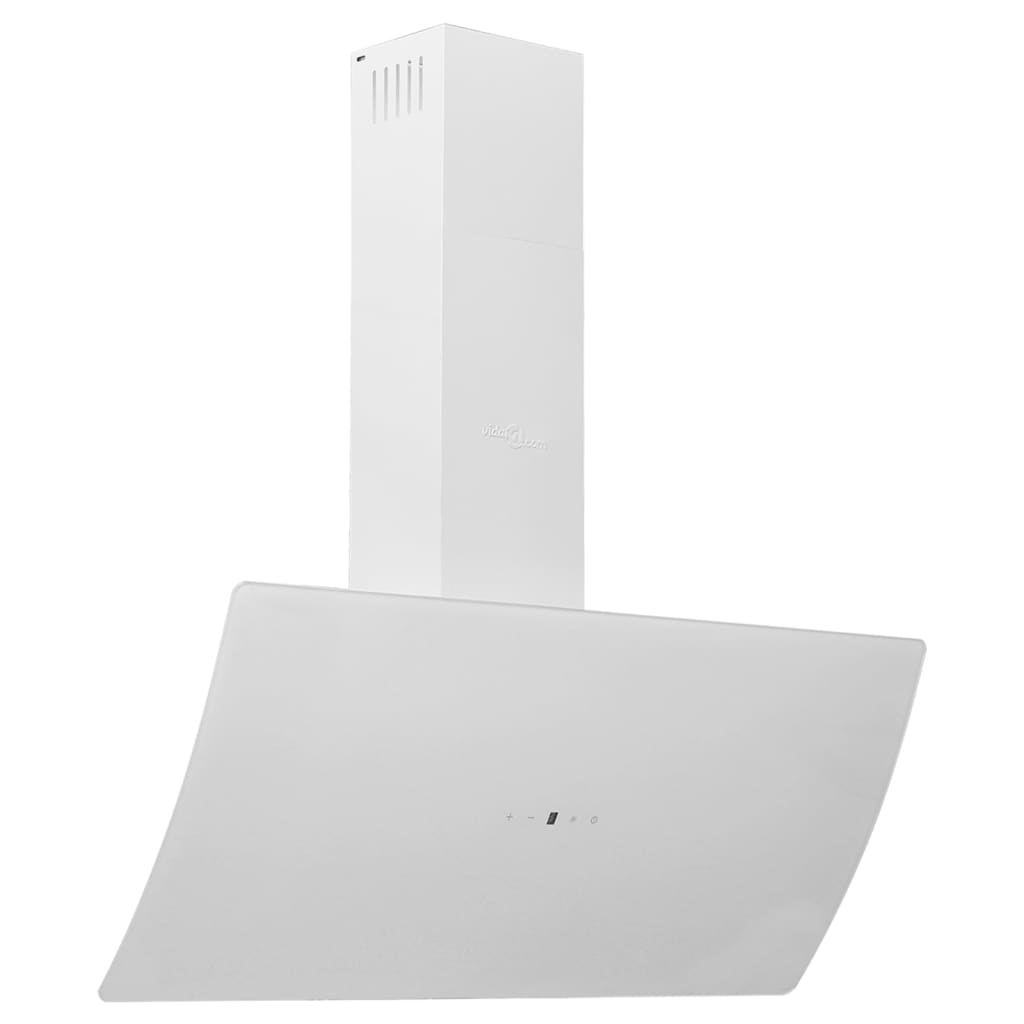 Vidaxl Wall extractor hood 90 cm steel and tempered glass white