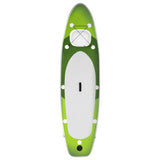 Vidaxl Stand Up Paddleboard Juego inflable 300x76x10 cm verde