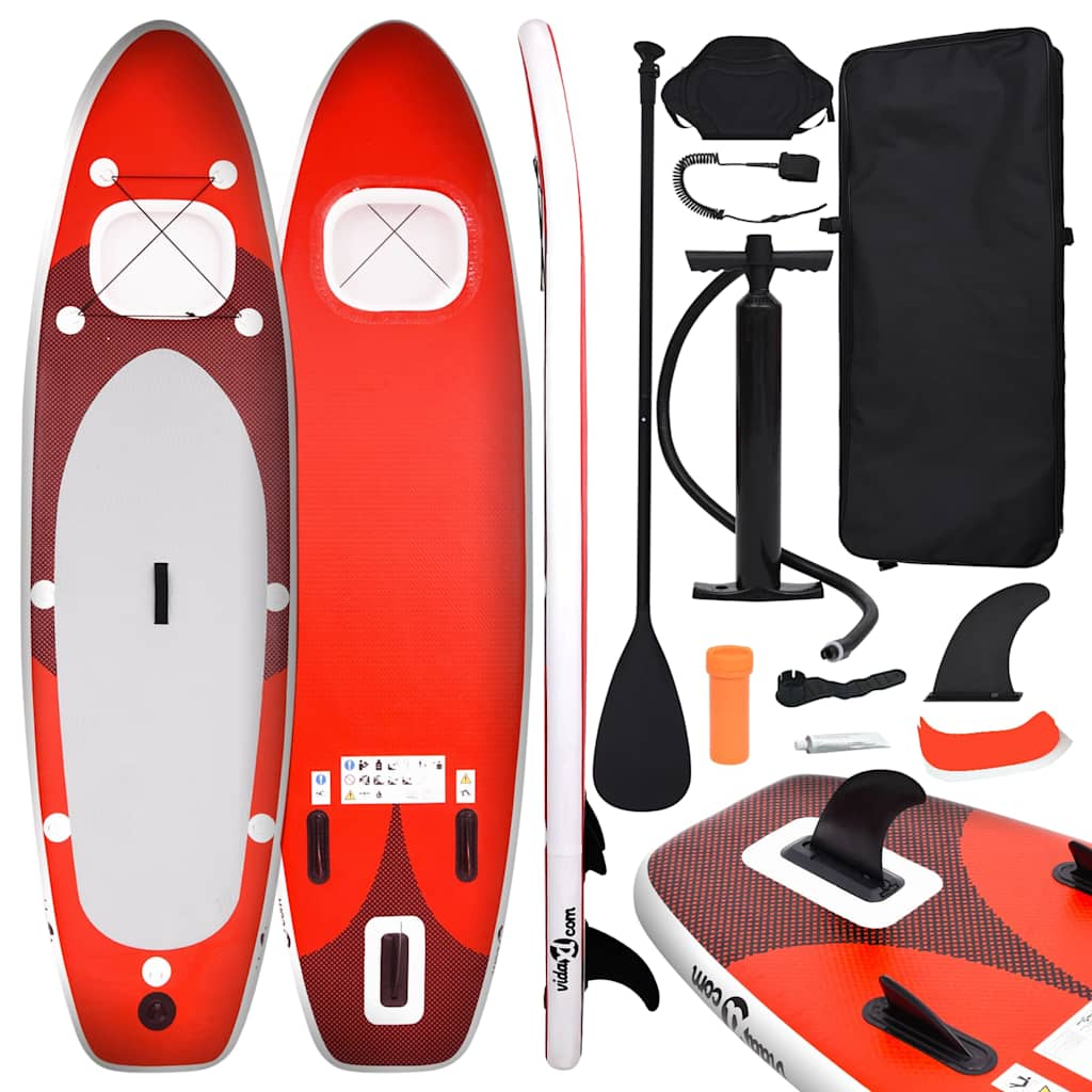 Vidaxl stand up paddleboardset opblaasbaar 330x76x10 cm rood