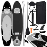 Vidaxl Stand up paddleboard set uppblåsbar 330x76x10 cm svart