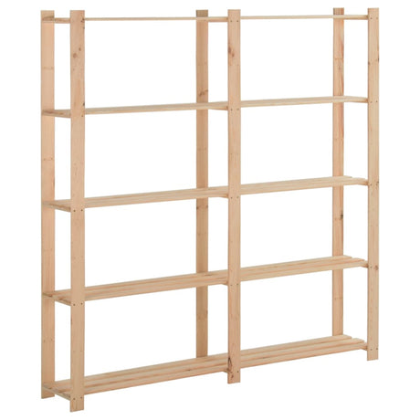 Rack de stockage Vidaxl 5 couches 170x28.5x170 cm Pine solide