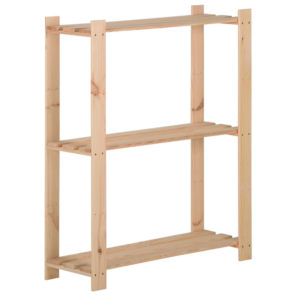 Rack de stockage Vidaxl 3 couches 60x28.5x90 cm Pine solide