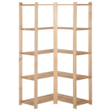 Vidaxl Hoekopberkgrek 5 couches 82.5x82.5x170 cm Pine solide