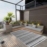 Vidaxl à l'extérieur du tapis Arakil 120x180 cm Black en polypropène