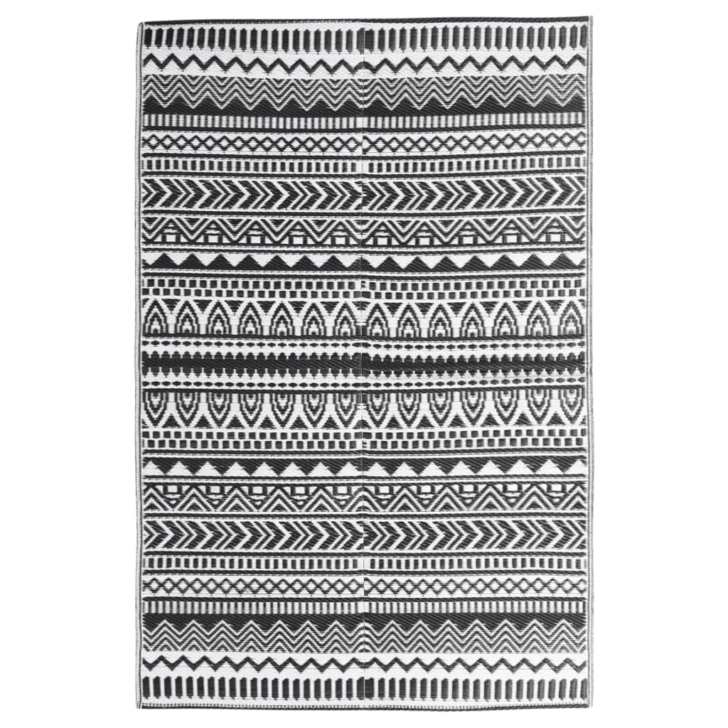 Vidaxl extérieur tapis arakil 140x200 cm en polypropène noir
