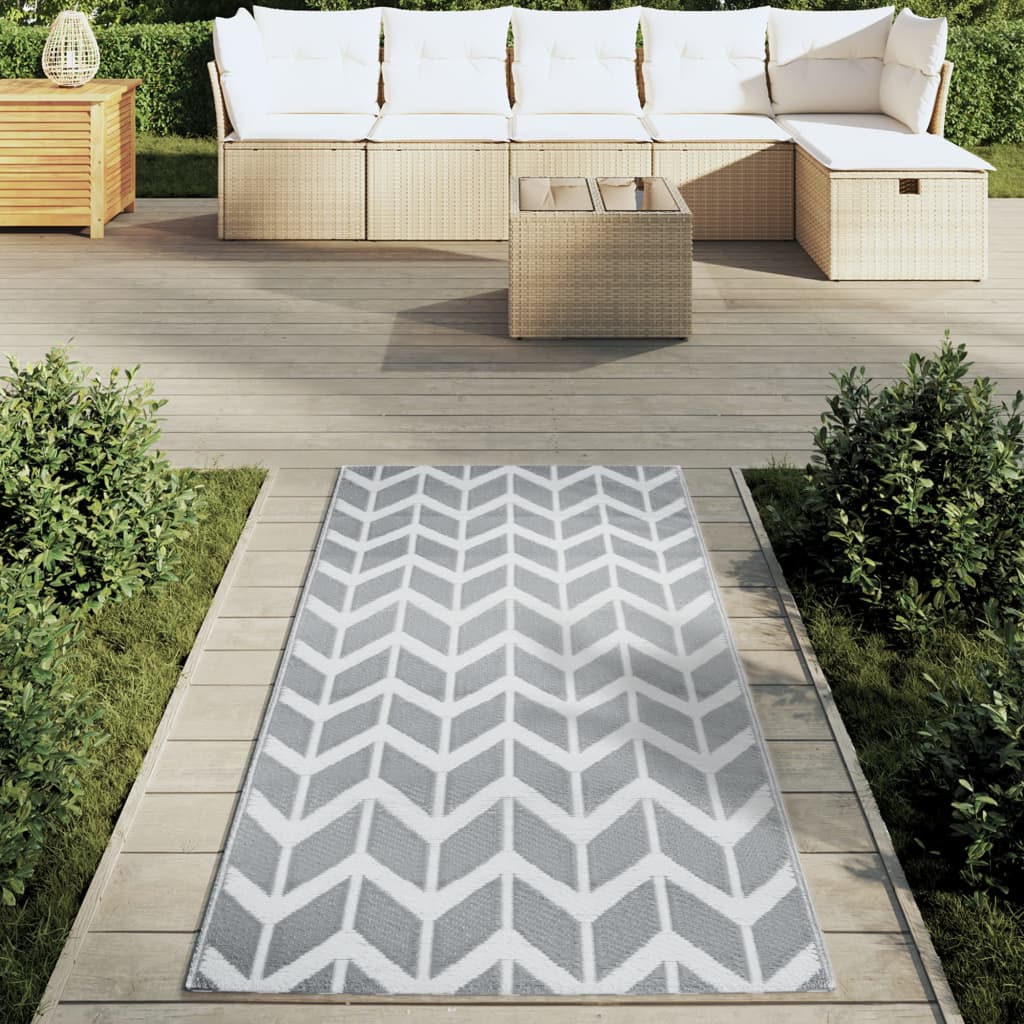 Vidaxl Extérieur Rug 80x150 cm pp Gray