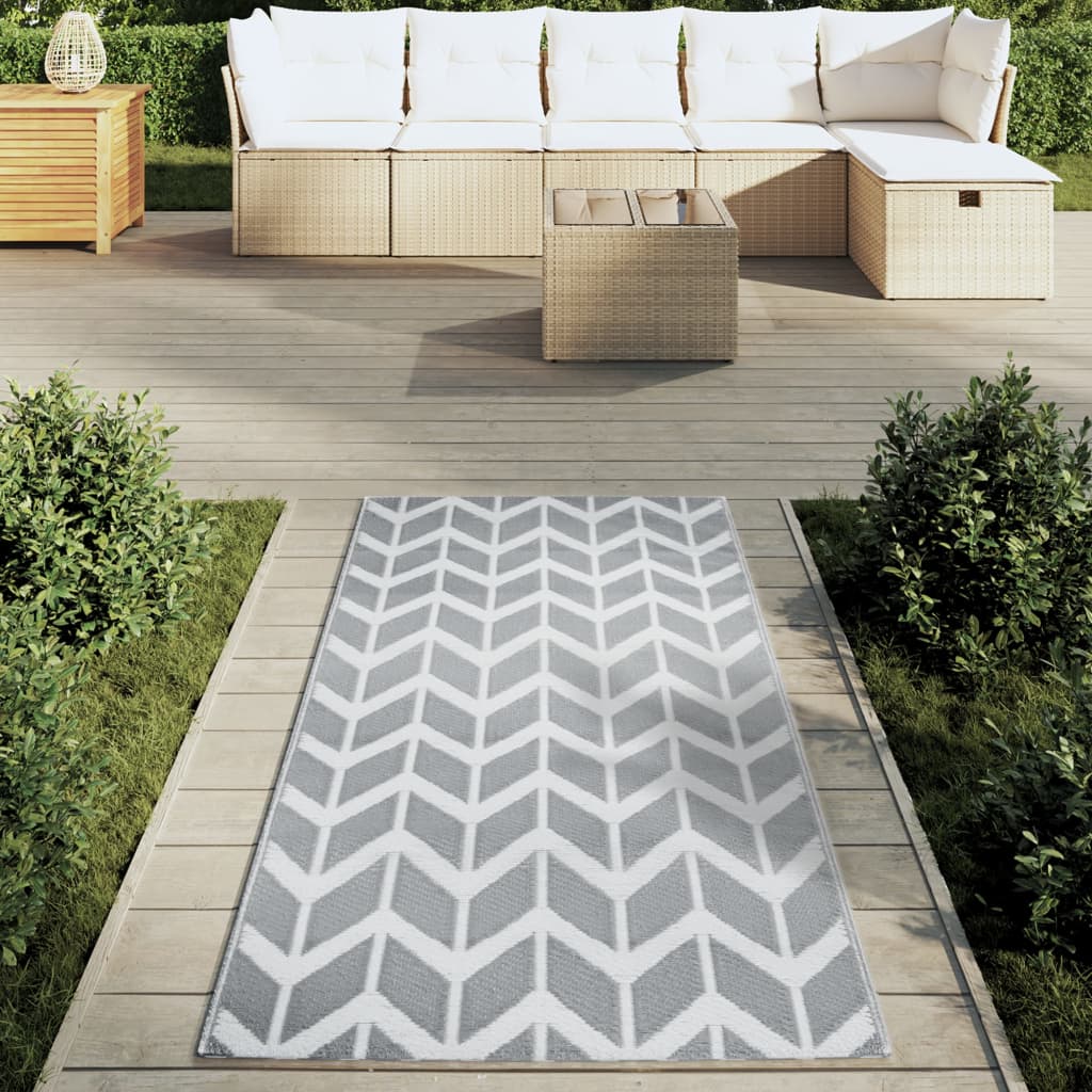 Vidaxl extérieur tapis arakil 80x150 cm pp gris