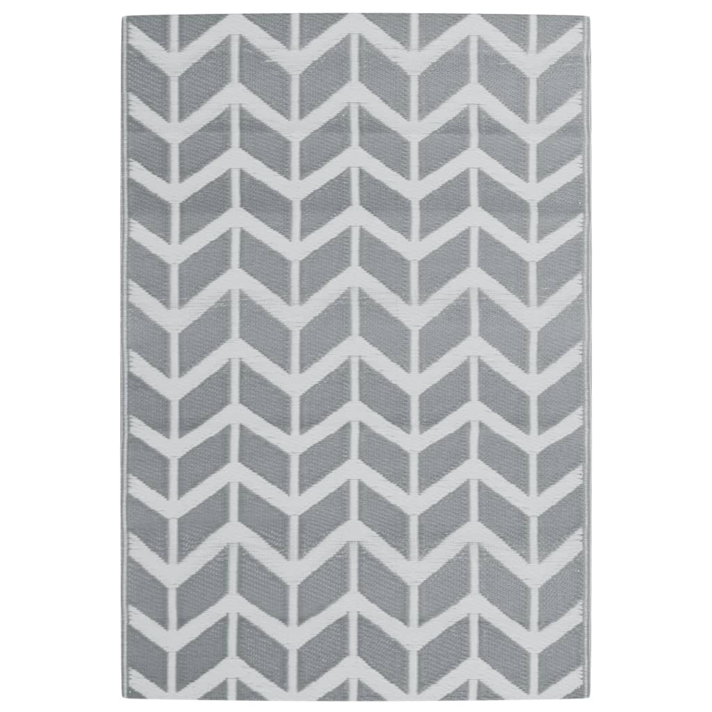 Vidaxl extérieur tapis arakil 140x200 cm pp gris