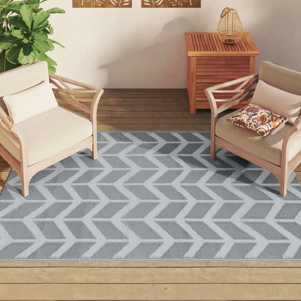 Vidaxl extérieur tapis arakil 140x200 cm pp gris