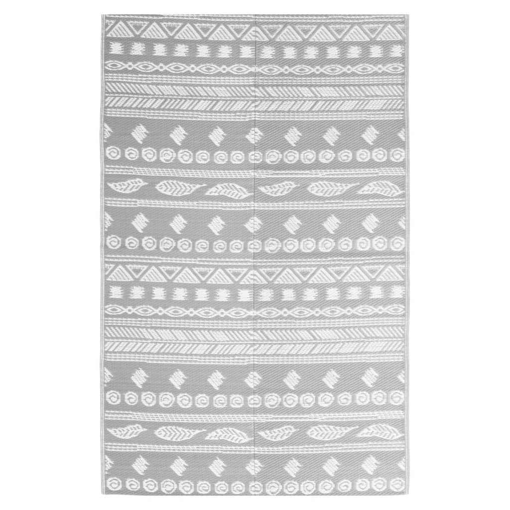 Vidaxl à l'extérieur du tapis Arakil 190x290 cm Gray en polypropène
