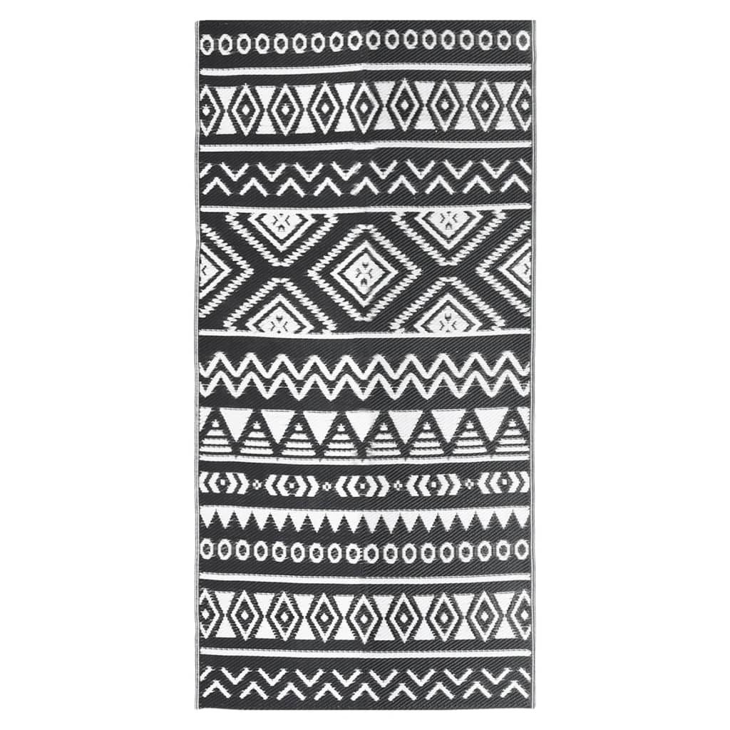 Vidaxl Extérieur Rug 80x150 cm Polypropène noir