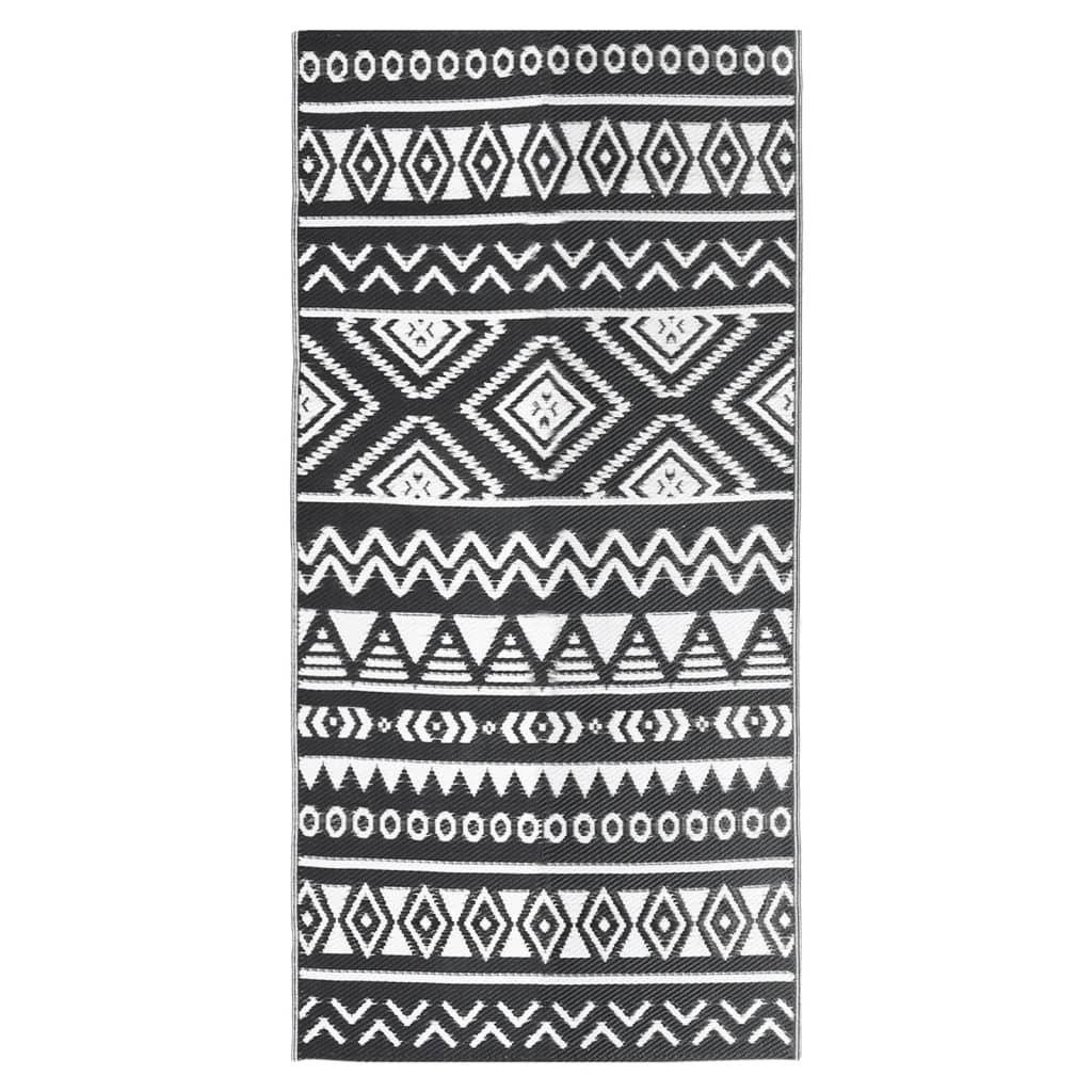 Vidaxl Extérieur Rug 80x150 cm Polypropène noir