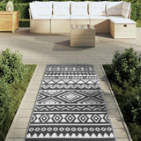 Vidaxl Extérieur Rug 80x250 cm Polypropène noir